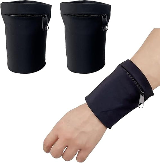 Zipper Wrist Sweatband Wallet