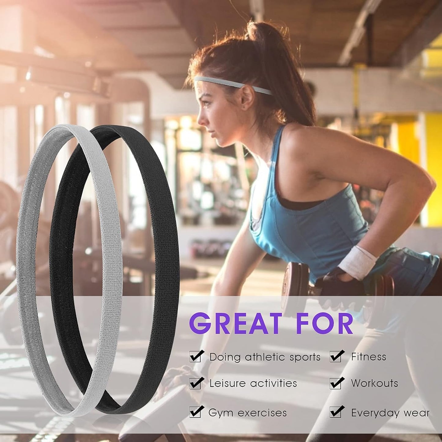 Non-Slip Athletic Sports Headbands