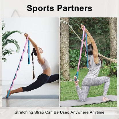 10-Loop Yoga Stretching Strap