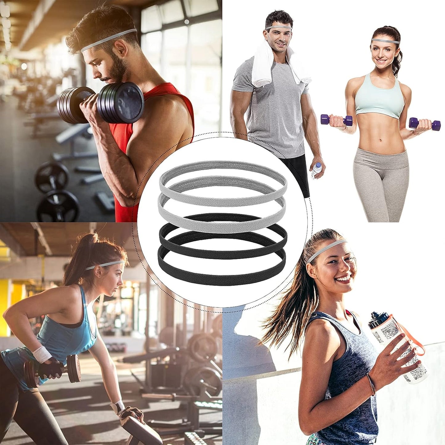 Non-Slip Athletic Sports Headbands