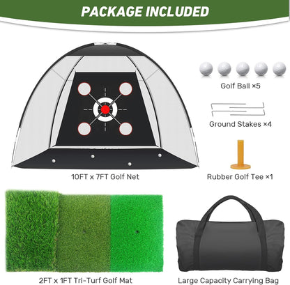 Golf Net with Practice Mat