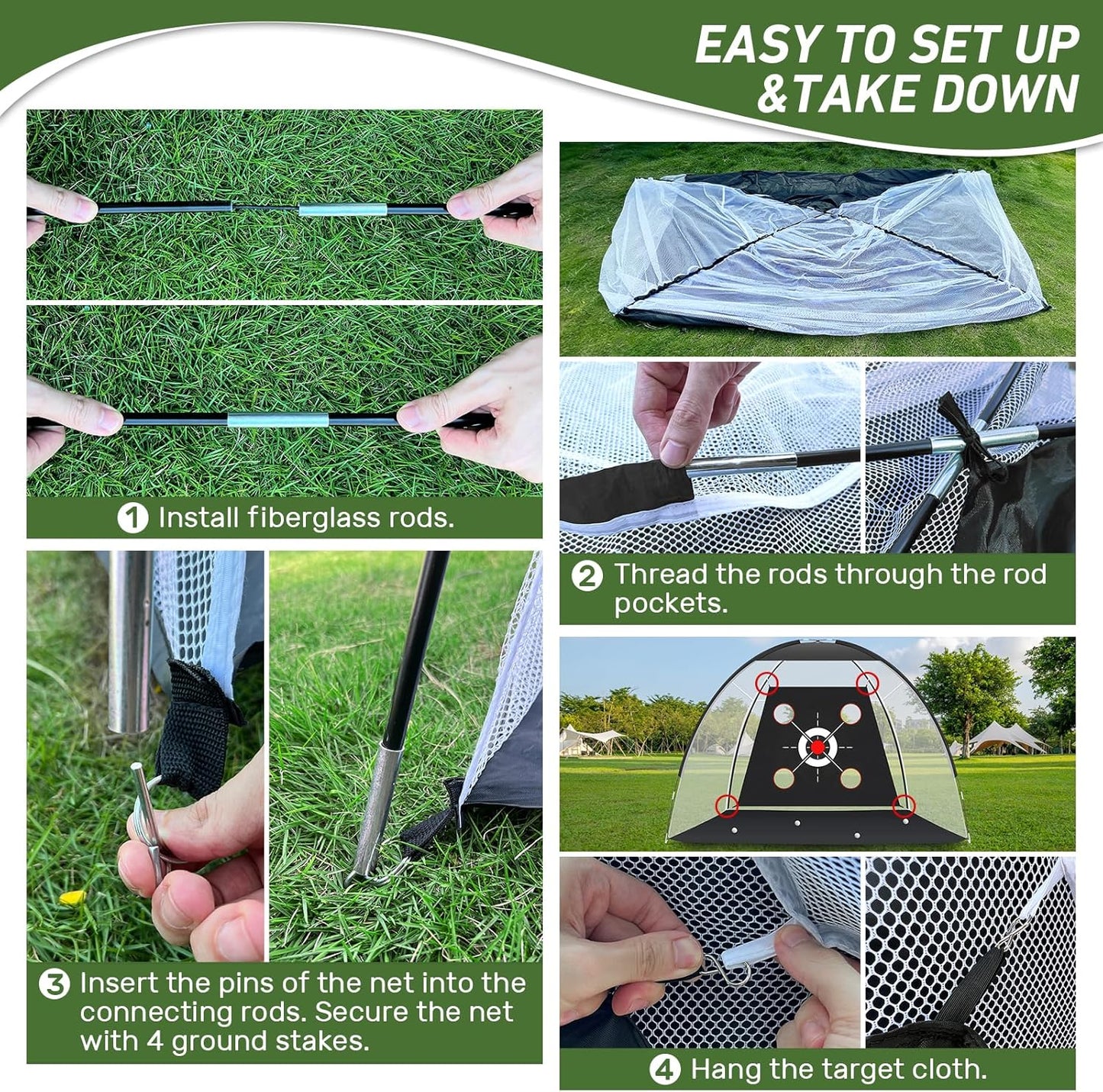 Golf Net with Practice Mat