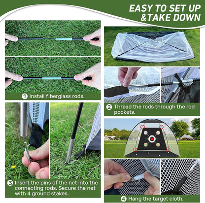 Golf Net with Practice Mat